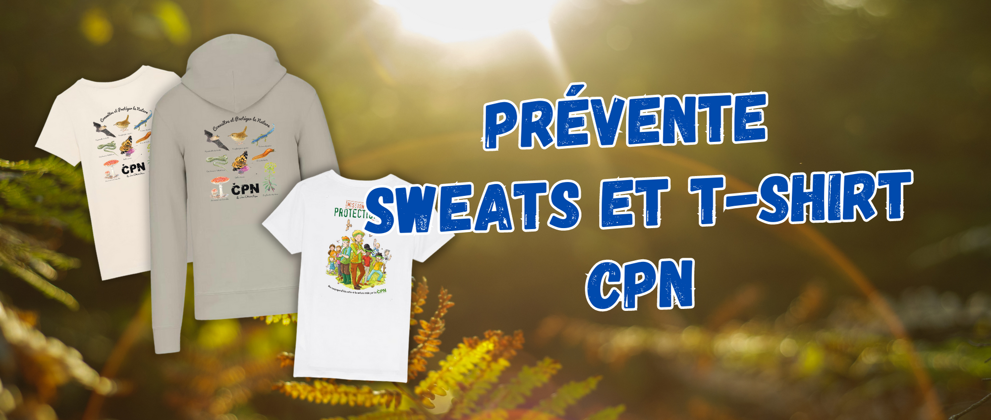 bandeau prévente sweat et t-shirt CPN